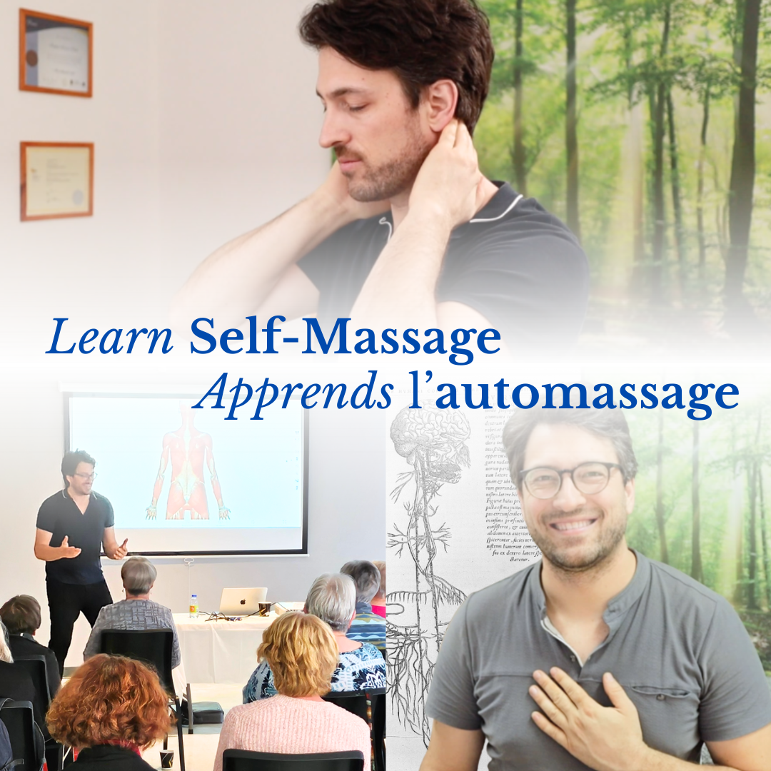 Sunday March 29nd, Discover Self-Massage to Relieve Tension and Stress / Découvrez l’automassage pour apaiser les tensions et le stress Raphaël Lavoie-Brand, certified massage therapist